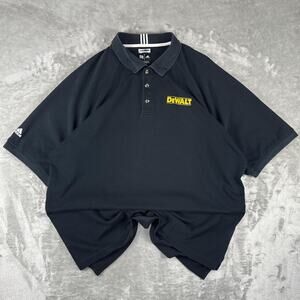 Adidas Climalite Dewalt Polo Shirt Black Size XL